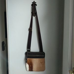 Beautiful animal hide crossbody purse
